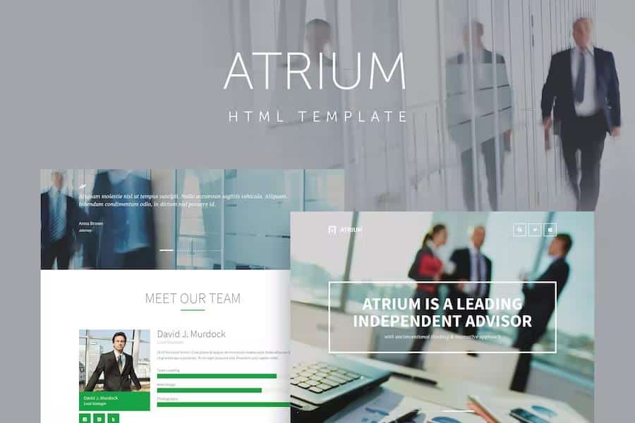 Atrium - Finance Consulting Advisor Template