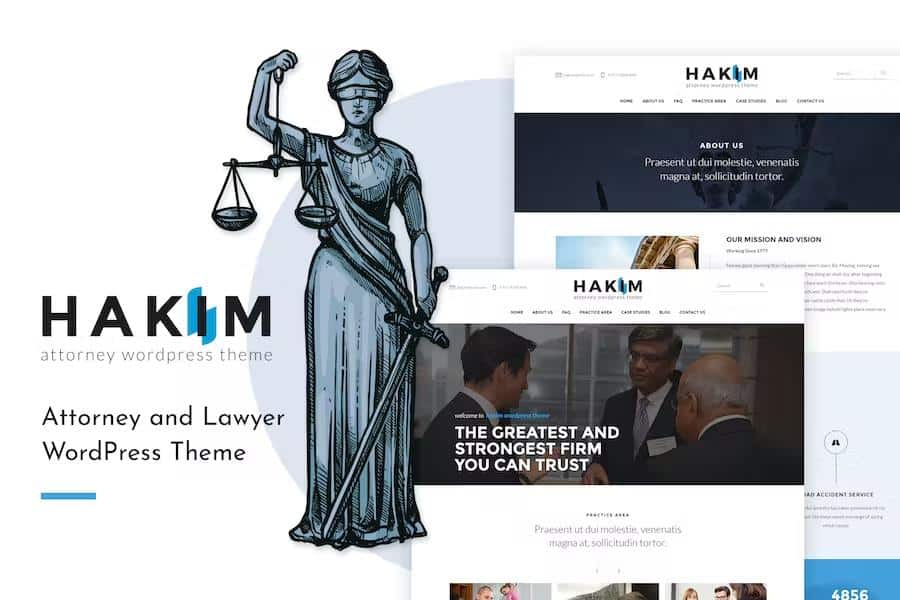 Attorney and Lawyer WordPress Theme - Hakim