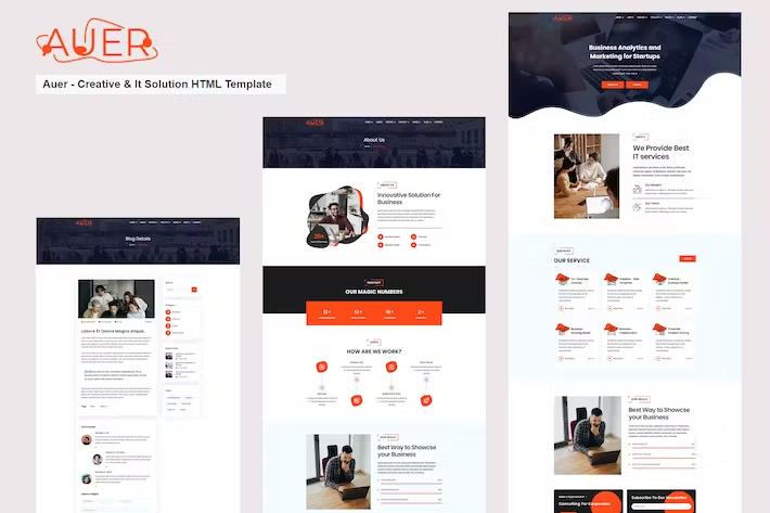 Auer - Creative & It Solution HTML Template listing image