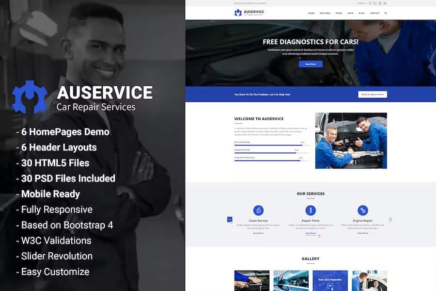 Auservice - Auto Repair HTML5 Template