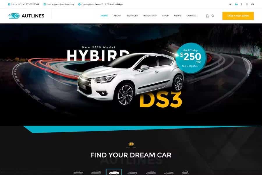 Autlines - Autodealer HTML  Template