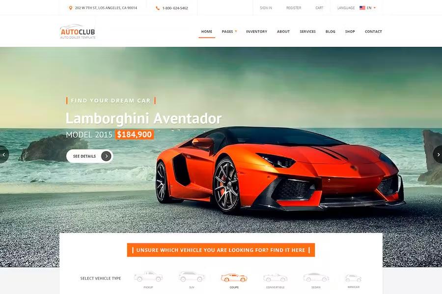 Auto Club - Car Dealer HTML Theme product preview