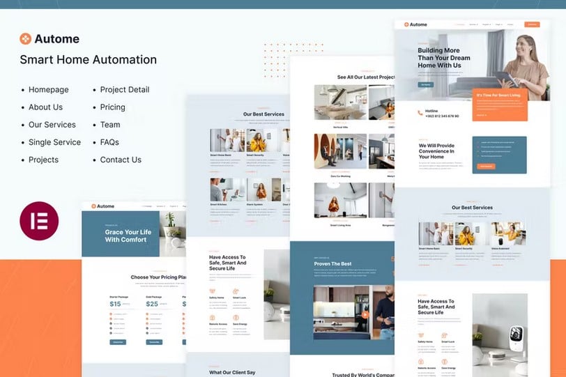 Autome | Smart Home Automation Elementor Template Kit