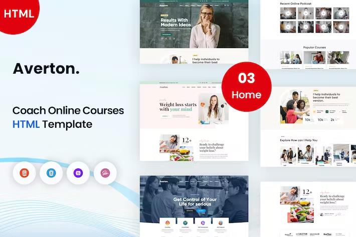 Avarton - Coach Online Courses Template listing image