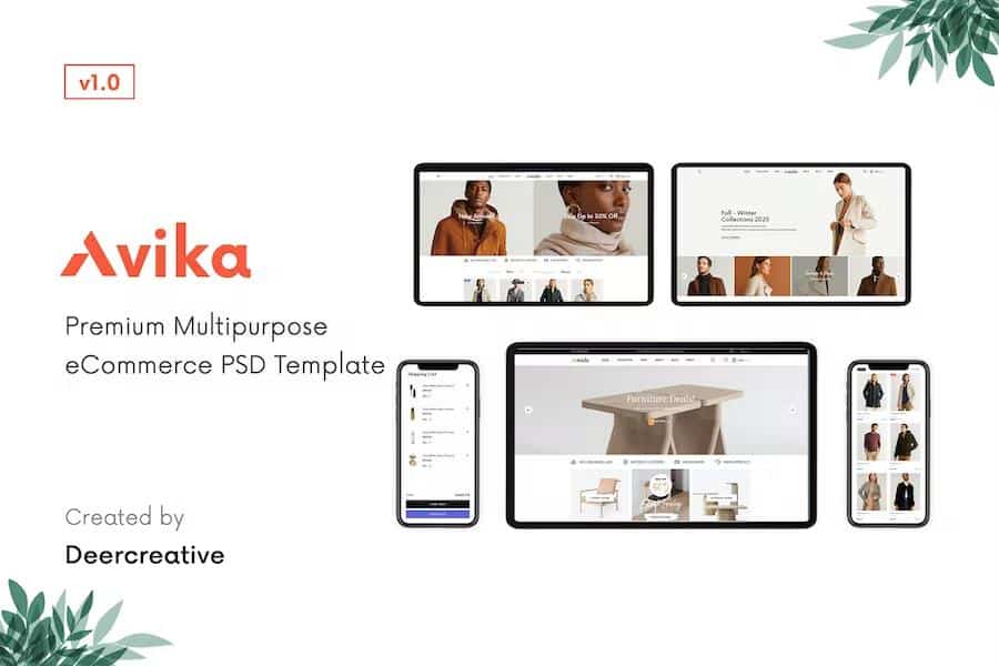 Avika - Multipurpose eCommerce PSD Template