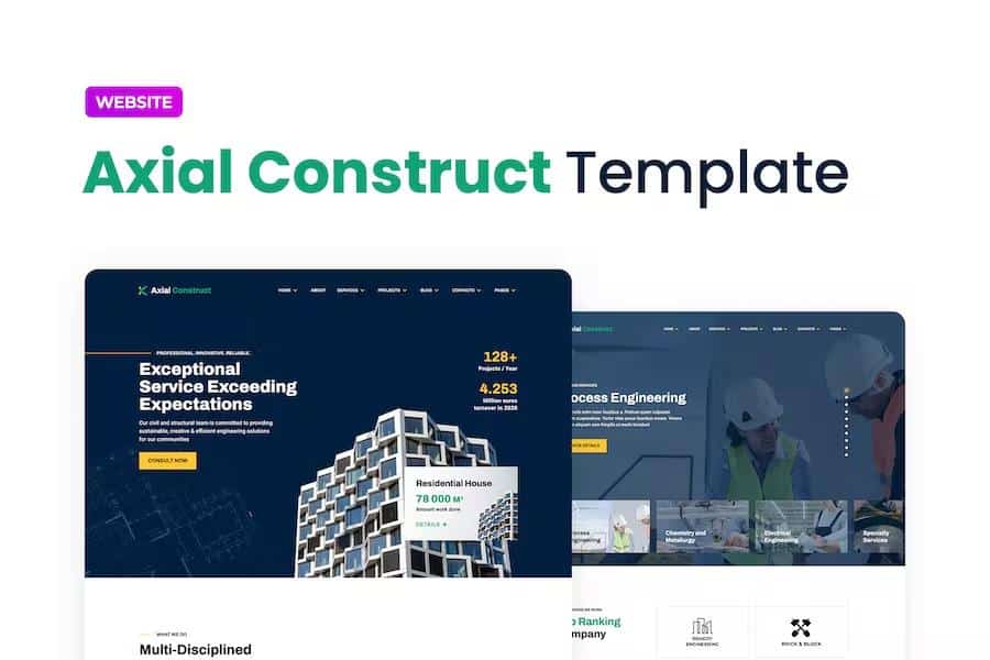 Axial - Construction Company Website Template