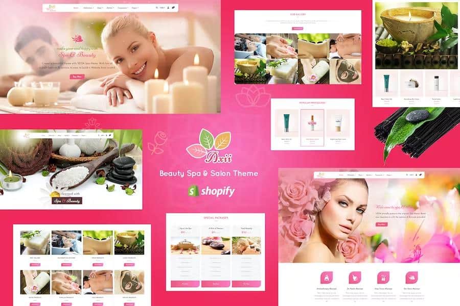 Product preview supplied for Axii - Beauty Spa Shopify Theme