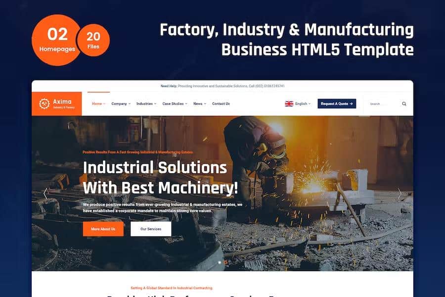 Axima - Factory and Industry HTML5 Template