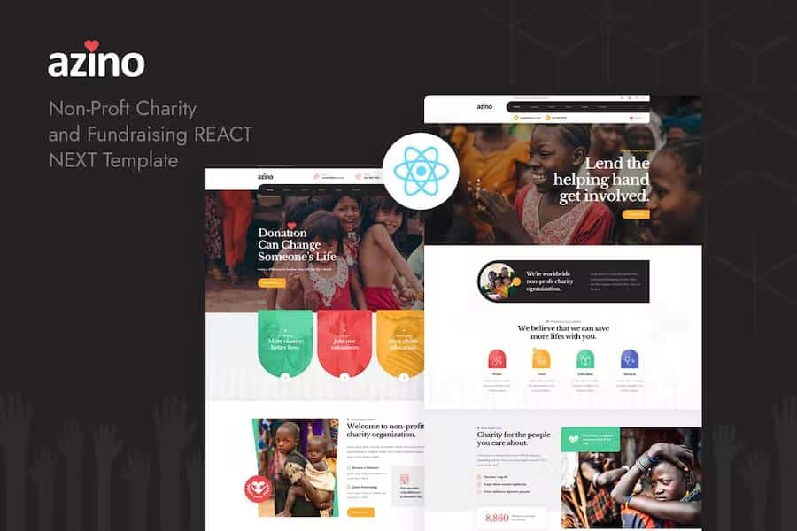 Azino - React Next Nonprofit Charity Template
