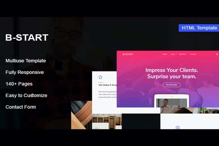 B-Start - Startup HTML Template