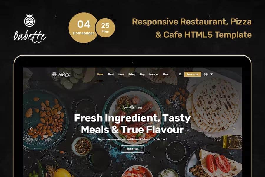 Preview image for Babette - Restaurant & Cafe HTML5 Template