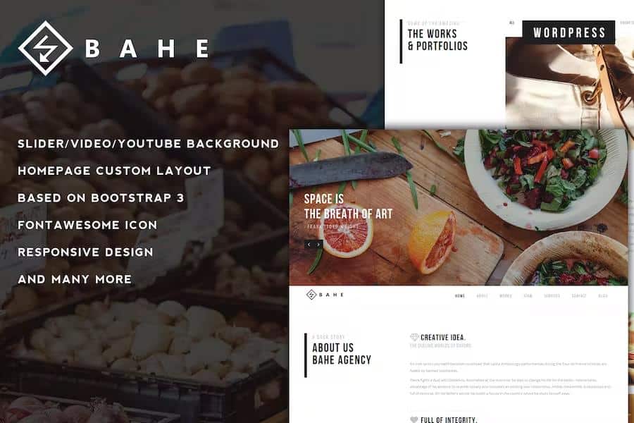 Bahe - Responsive One Page Portfolio Theme