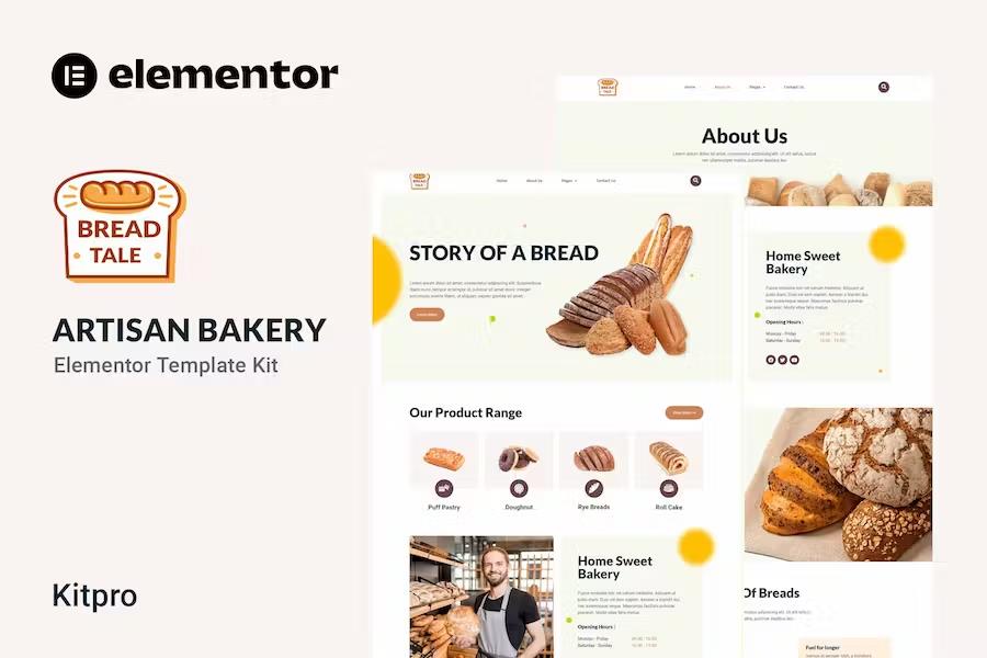 Baketale - Artisan Bakery Elementor Template Kit listing image