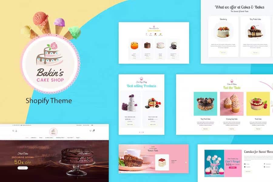 Bakins - Shopify Cake Shop, Bakery Theme