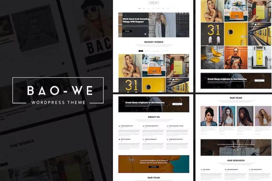 Baowe - Responsive One Multi Page Portfolio WordPress Theme