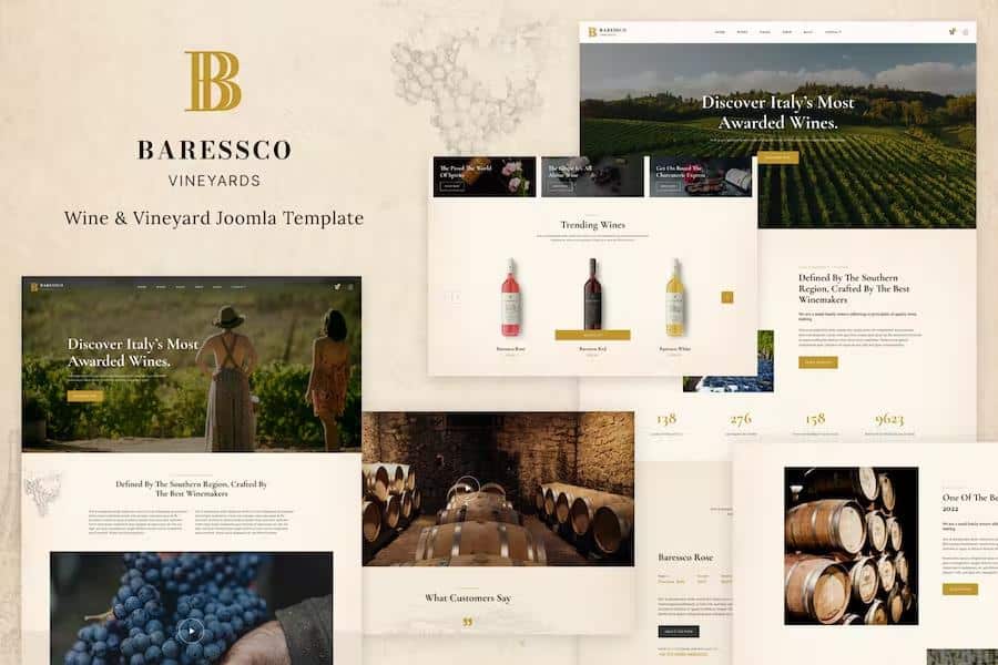 Baressco - Wine, Vineyard & Winery Joomla 4 Template