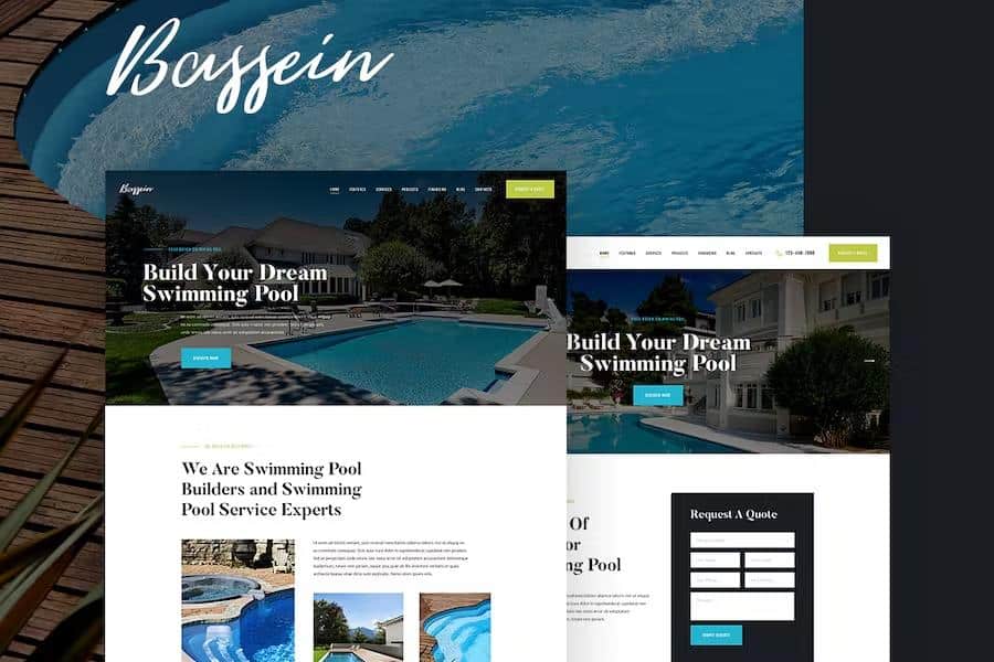 Bassein - Swimming Pool Cleaning & Maintenance Service WordPress Theme