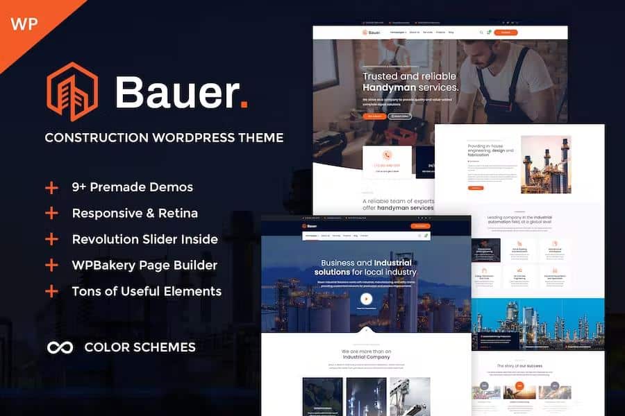 Bauer - Construction and Industrial WordPress Theme