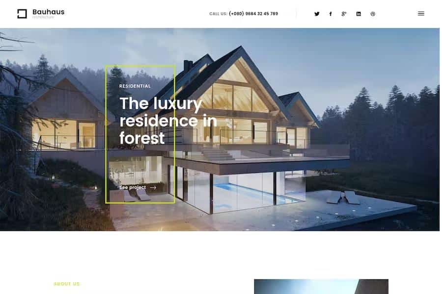 Bauhaus - Architecture & Interior Drupal 9 Theme listing image