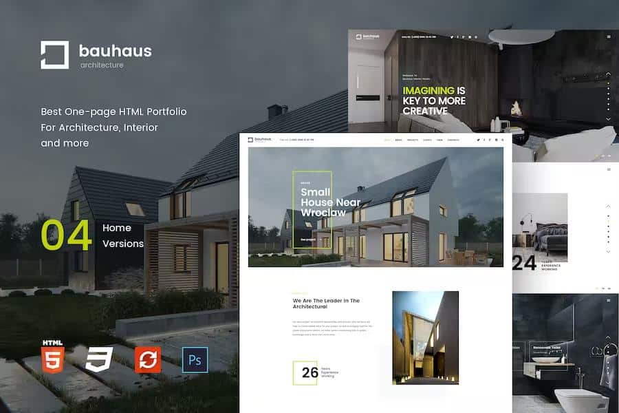 Bauhaus - Architecture & Interior Landing Page HTML Template