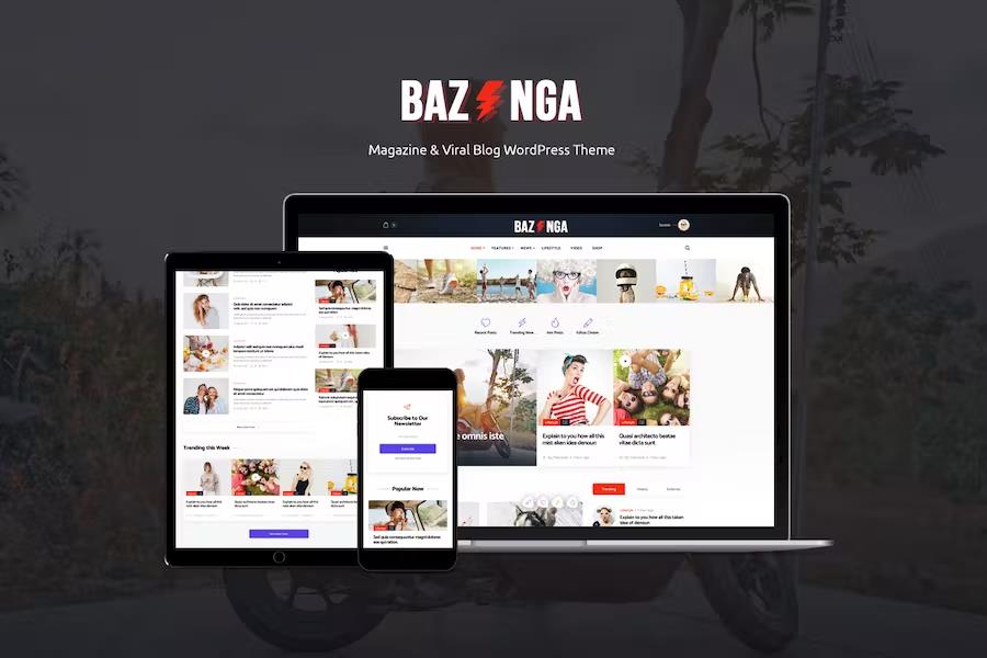 Bazinga - Modern Magazine & Viral Blog WordPress Theme