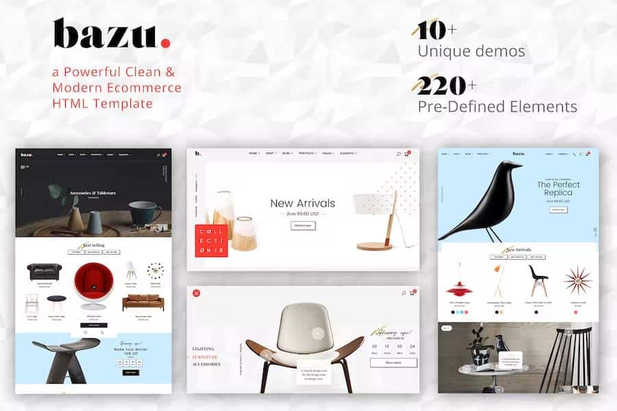 Bazu - Modern and Unique eCommerce HTML Template