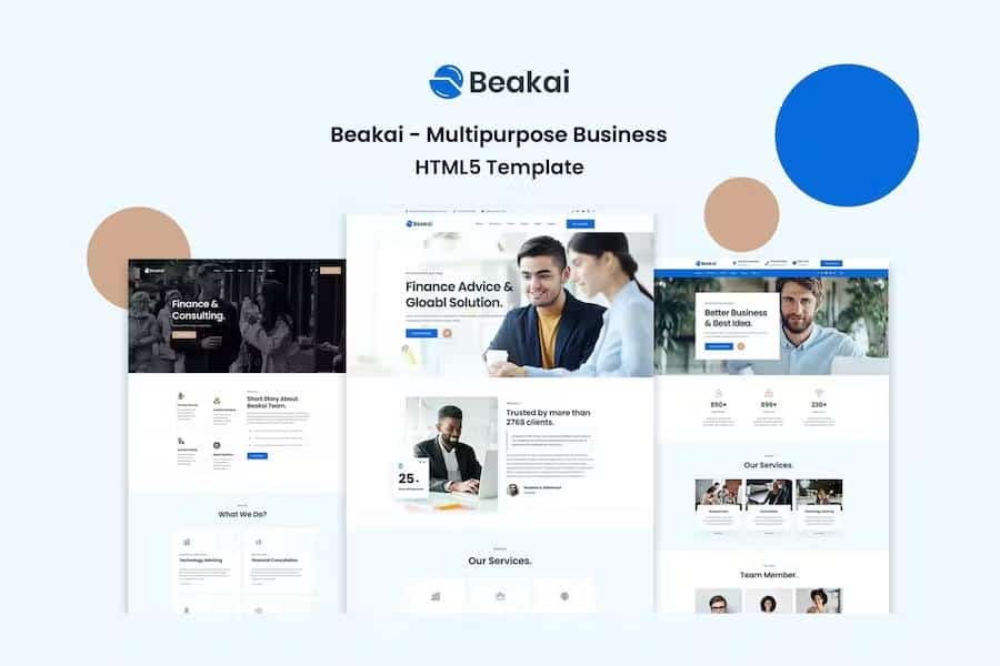 Beakai - Business and Financial Institution HTML5 Template