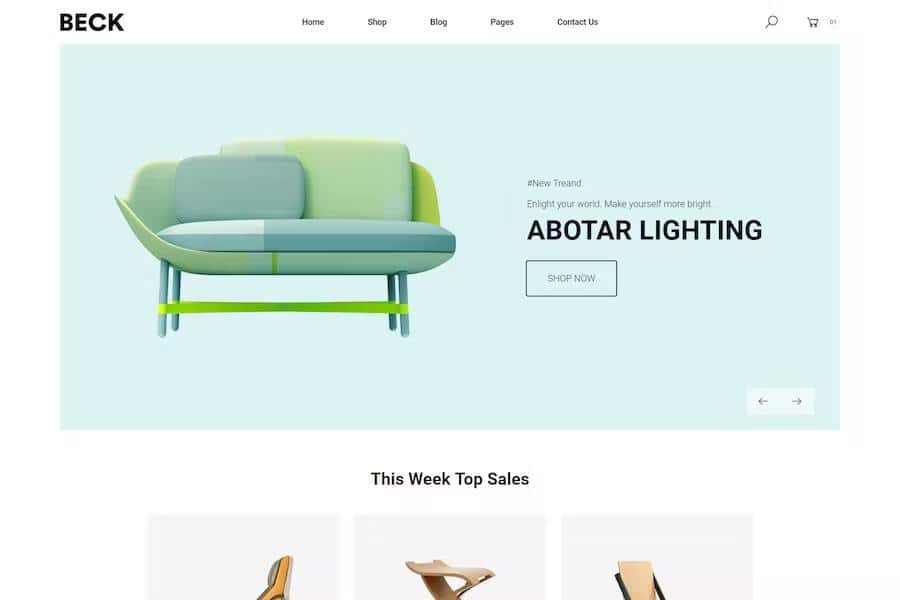 Beck - Furniture Store HTML Template