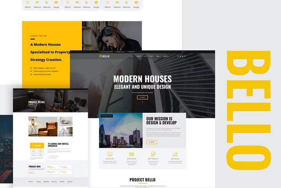 Bello - Real Estate Elementor Template Kit product preview