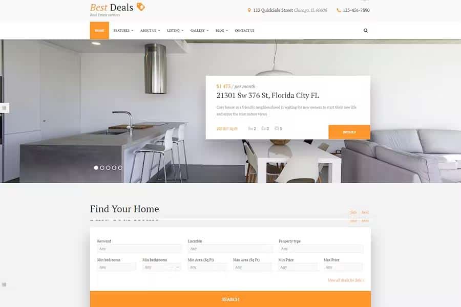 Best Deals - Property Sales & Rental Site Template