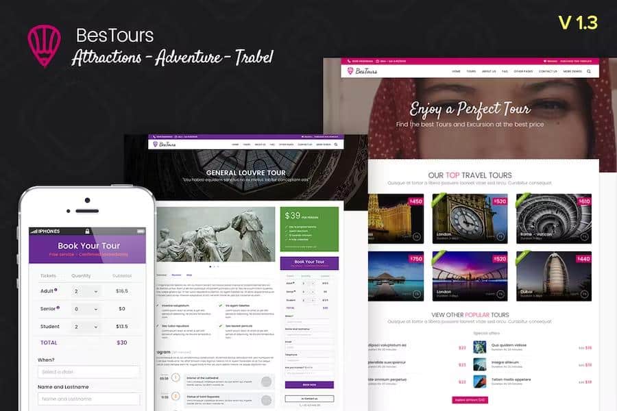 Bestours - Excursions and Travel multipurpose template