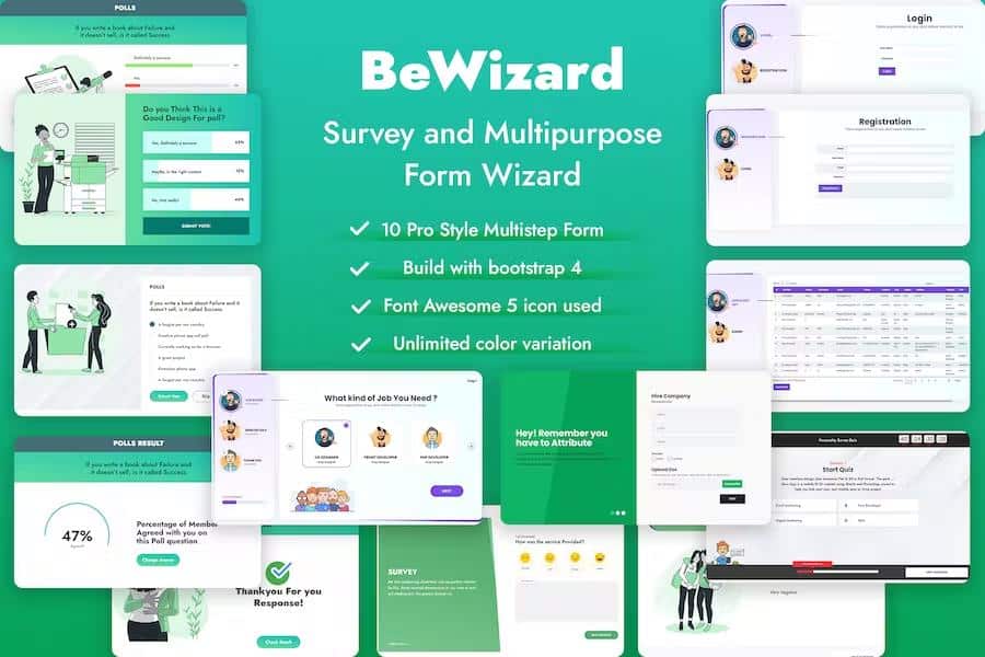 BeWizard - Survey Poll Quiz & Application Multistep Form