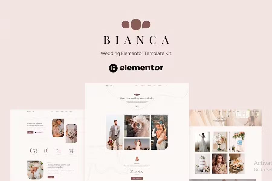 Bianca - Wedding Elementor Template Kit listing image
