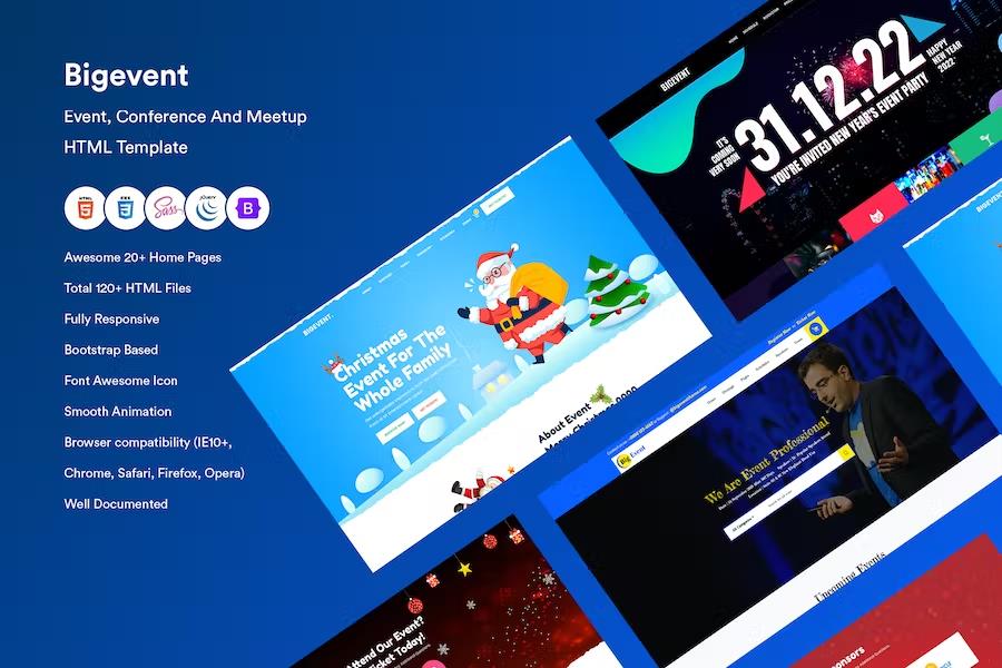 BigEvent - Event, Conference & Meetup HTML Template