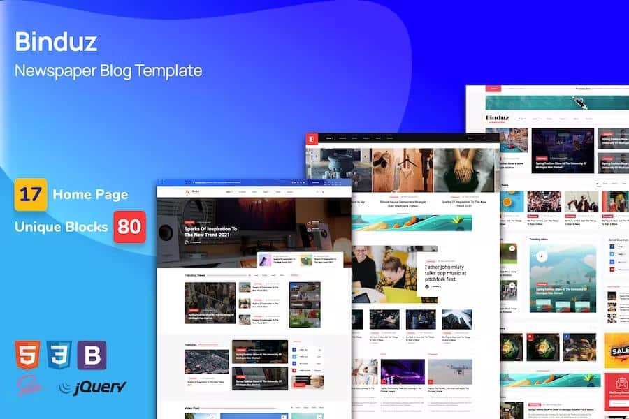 Binduz - Newspaper Blog Template