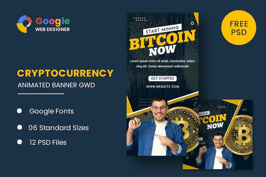 Bit Coin Animated Banner Google Web Designer