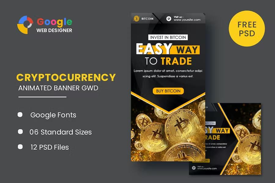 Bitcoin Animated Banner Google Web Designer