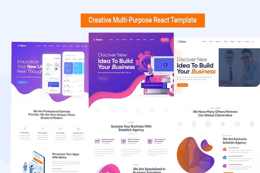 Bizkar - Creative Multi-Purpose React Template