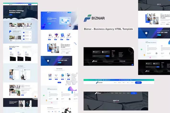 Biznar - Business Agency HTML Template product preview