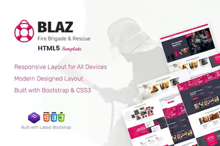 Blaz - Fire Brigade & Rescue HTML Template