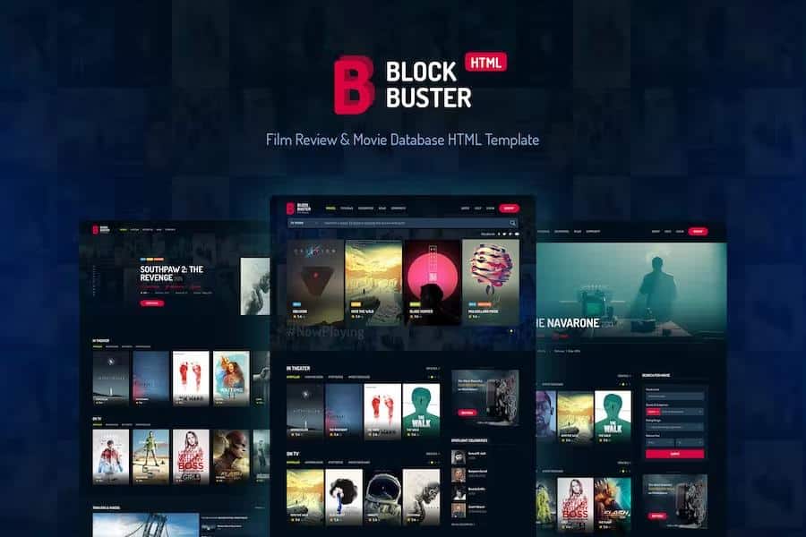 BlockBuster - Film Review & Movie Database HTML Template
