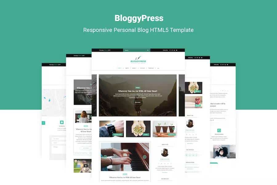 BloggyPress - Responsive Personal Blog HTML5 Template