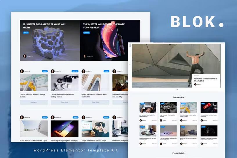 Preview image for Blok - Blog & Magazine Elementor Template Kit