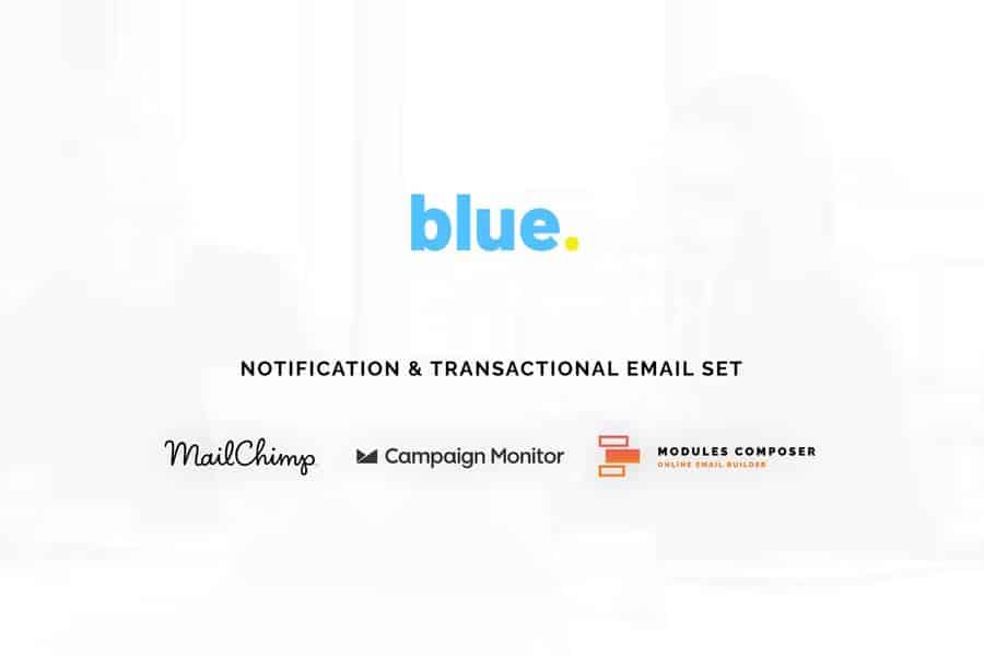Blue - Notification & Transactional Email Templates with Online Builder