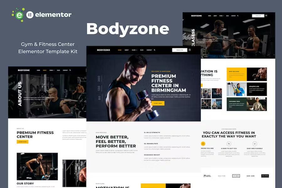 Bodyzone - Gym and Fitness Center Elementor Template Kit listing image