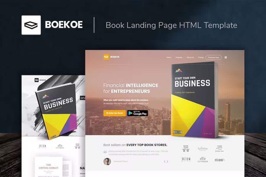 Boekoe - Book Landing Page