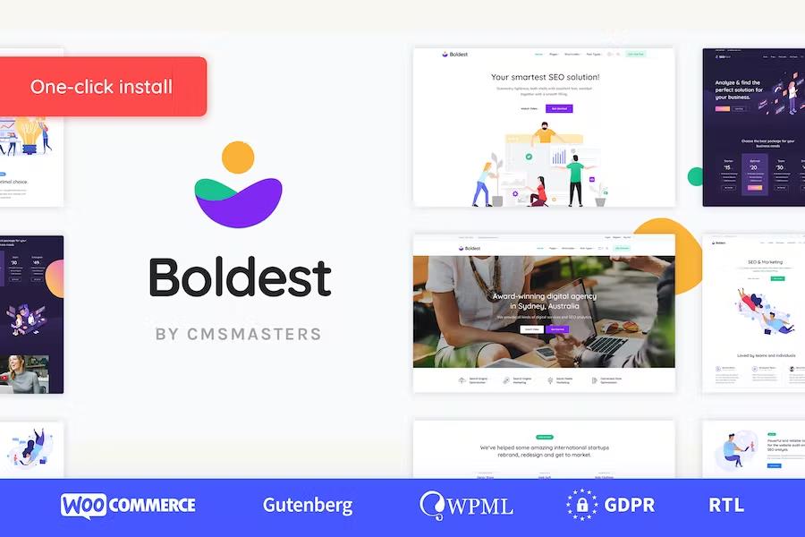 Boldest - Consulting and Marketing Agency WordPress Theme