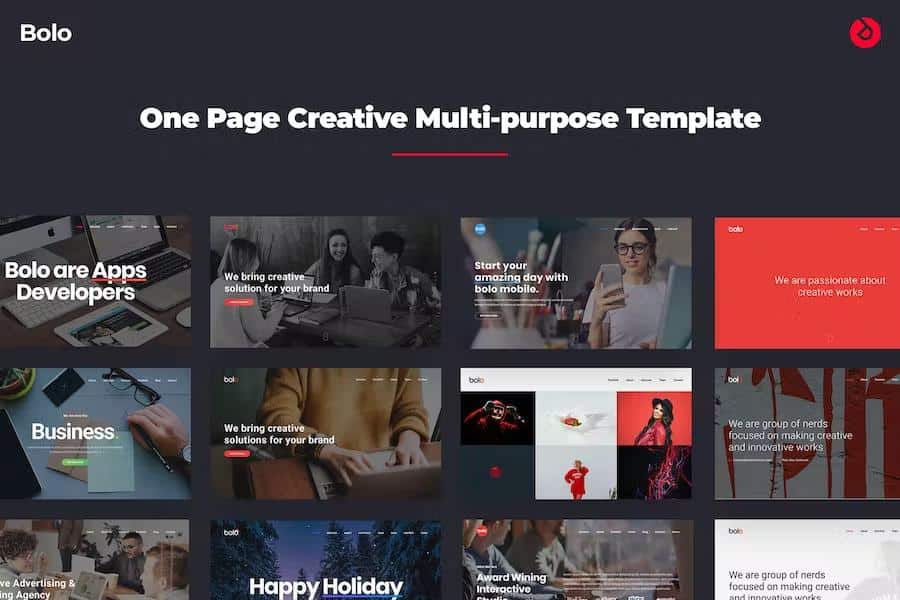 Bolo - Creative Onepage Multipurpose Website Template