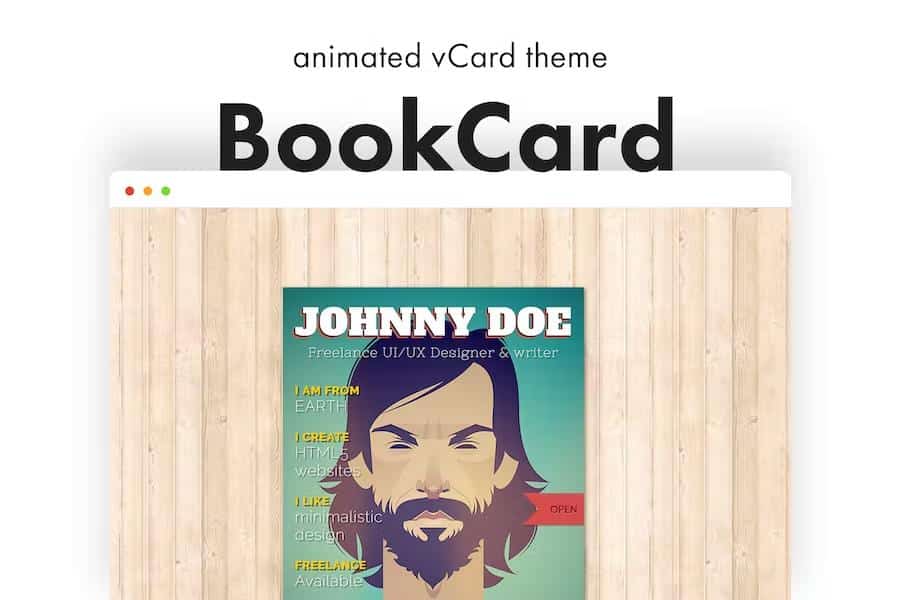 BookCard WP - 3D Folded vCard WordPress Theme