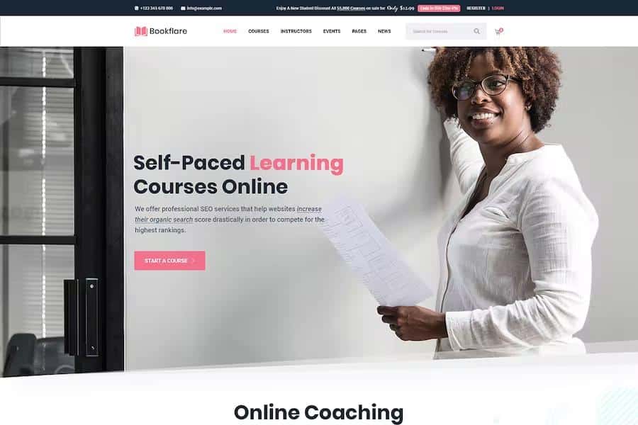 Bookflare - A Modern Education & LMS WordPress Theme